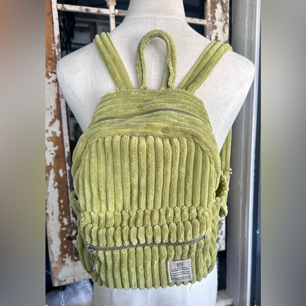 BDG Urban Outfitters Wide Wale Corduroy Mini Backpack Boho Festival Bag - Picture 2 of 10